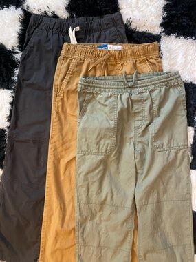Boys straight leg pants Trio in charcoal gray, Tan, Olive